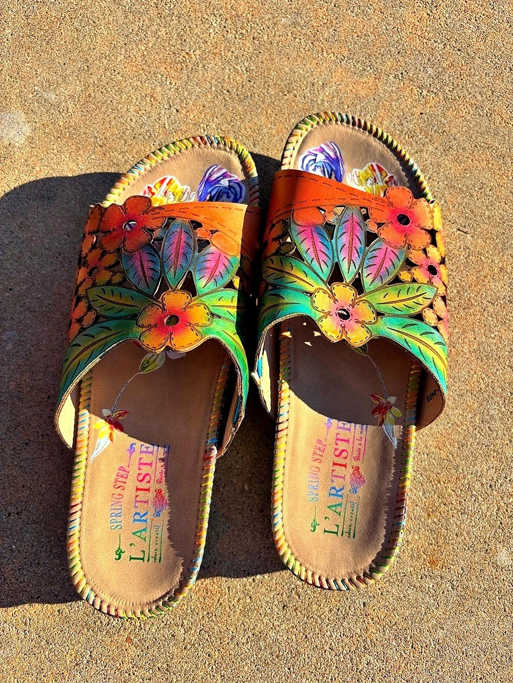 Spring Step L'Artiste Soloa Floral Slide Sandals EU 37